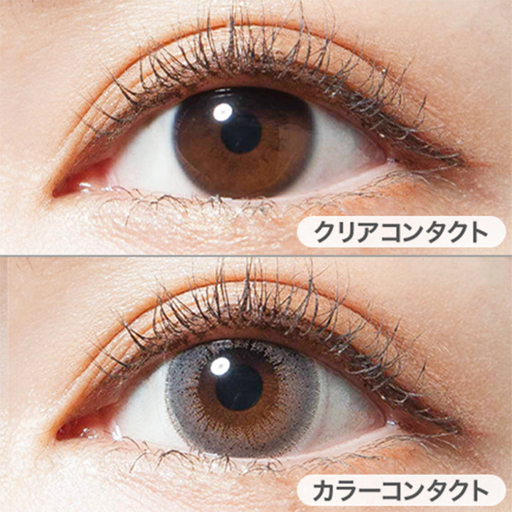 ラブマイウェイ(Love My Way)装用写真,DIA14.5mm,着色直径13.8mm|デコラティブアイズUVモイスト(DECORATIVE EYES UV Moist) ワンデーコンタクトレンズ