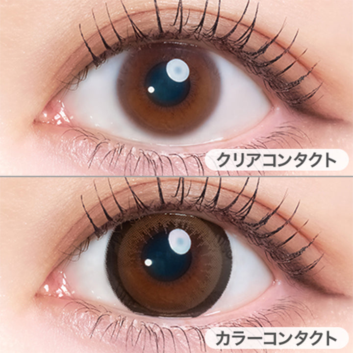 アーモンド(Almond)の装用画像 | エンジェルカラーバンビシリーズワンマンス Angelcolor Bambi Series 1Month monthly カラコン カラーコンタクト
