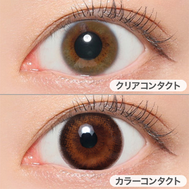 シマーブラウン(Shimmer Brown)の装用写真|シークレットキャンディーマジックワンマンス SECRET CANDYMAGIC 1month 1day カラコン カラーコンタクト