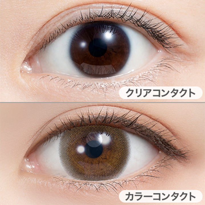 メルティバター(Melty Butter)の装用画像 | フェリアモワンデー feliamo 1day カラコン カラーコンタクト
