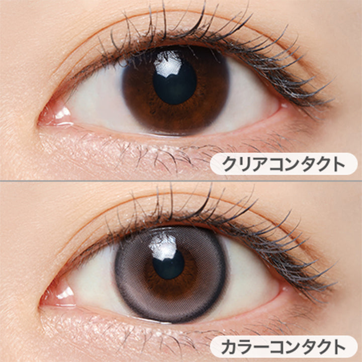 グラセグレー(Glace Gray)の装用画像 | ミフェ Mifee 1day カラコン カラーコンタクト
