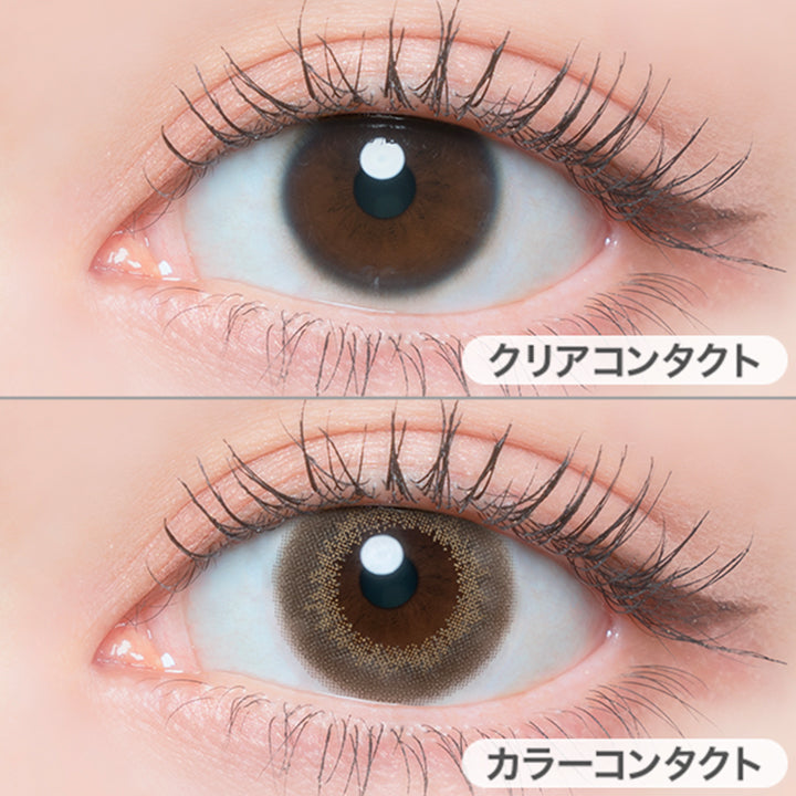 ホウジチャバーム(HOJICHA BAUM)の装用画像 | フランミー FLUNMY | 1day カラコン カラーコンタクト

