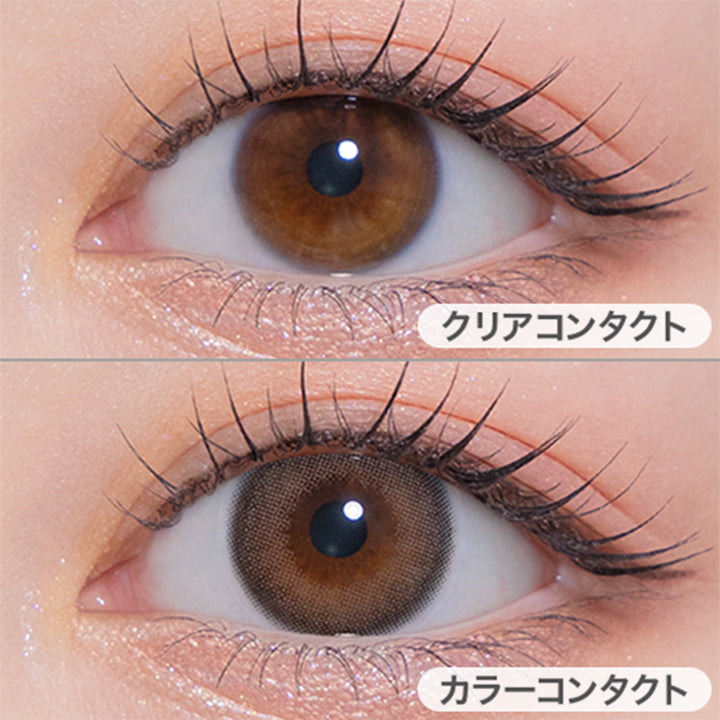 ダークピオニー(Dark Peony)の装用画像 | モラクワンマンス Molak 1month カラコン カラーコンタクト
