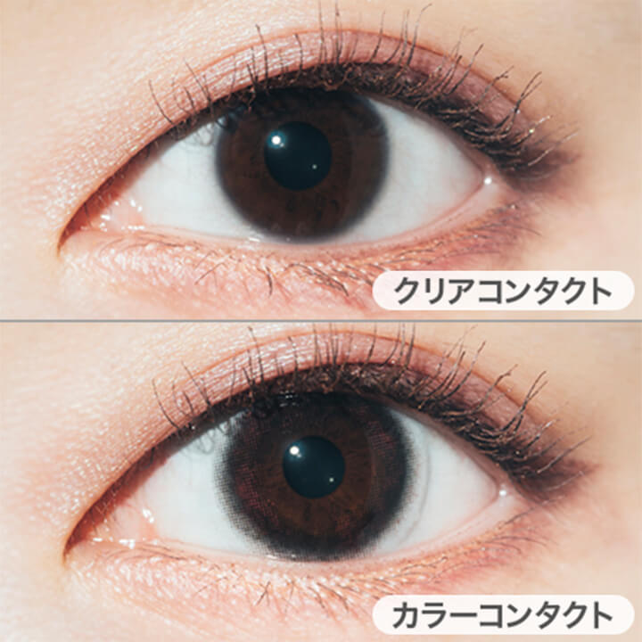 ノワールロゼ(noir rose)の装用写真,クリアコンタクトの装用写真|ベルシーク BELLSIQUE 1day ワンデー カラコン カラーコンタクト