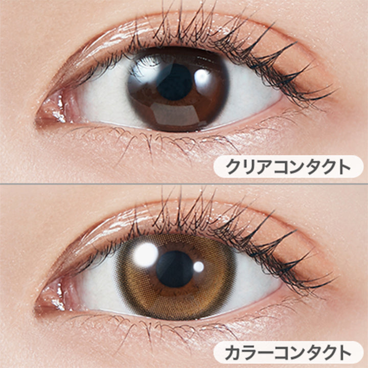 トゥインクルブラウン(Twinkle Brown)の装用写真|モラクワンマンス MOLAK 1month カラコン カラーコンタクト