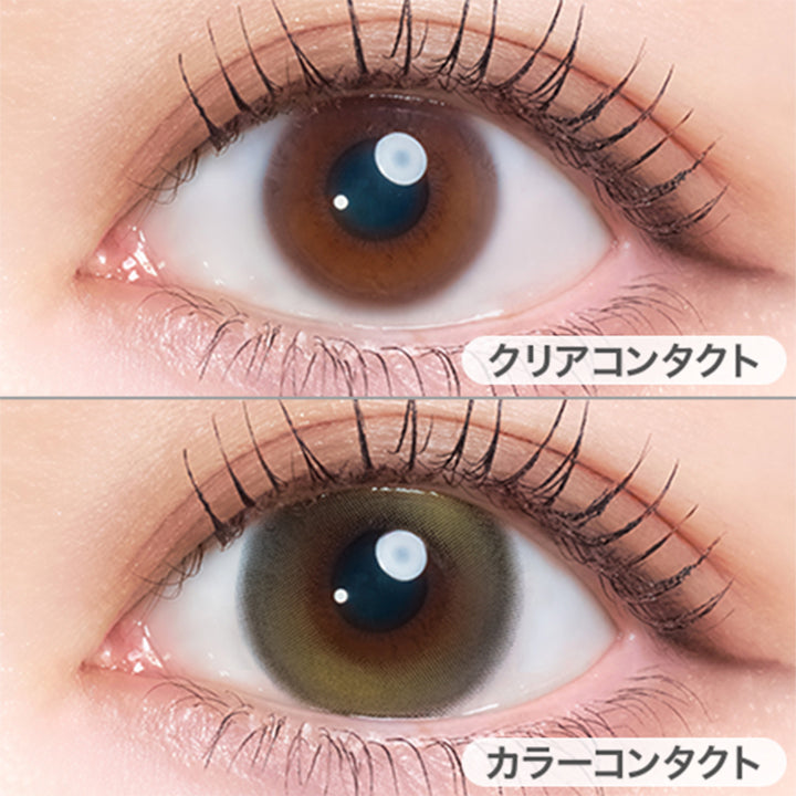 スノーシロップ(Snow Syrop)の装用画像 | エンジェルカラーバンビシリーズワンマンス Angelcolor Bambi Series 1Month monthly カラコン カラーコンタクト
