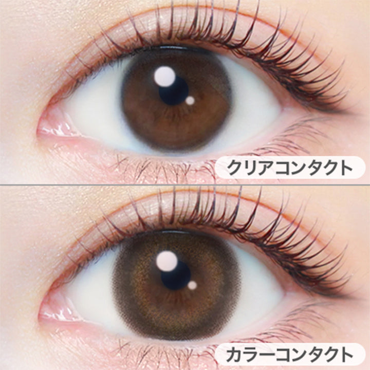 ブラウンマリアージュ(Brown Mariage)の装用写真|エバーカラーワンデーナチュラルモイストレーベルUV EverColor1day Natural MOIST LABEL UV 1day カラコン カラーコンタクト