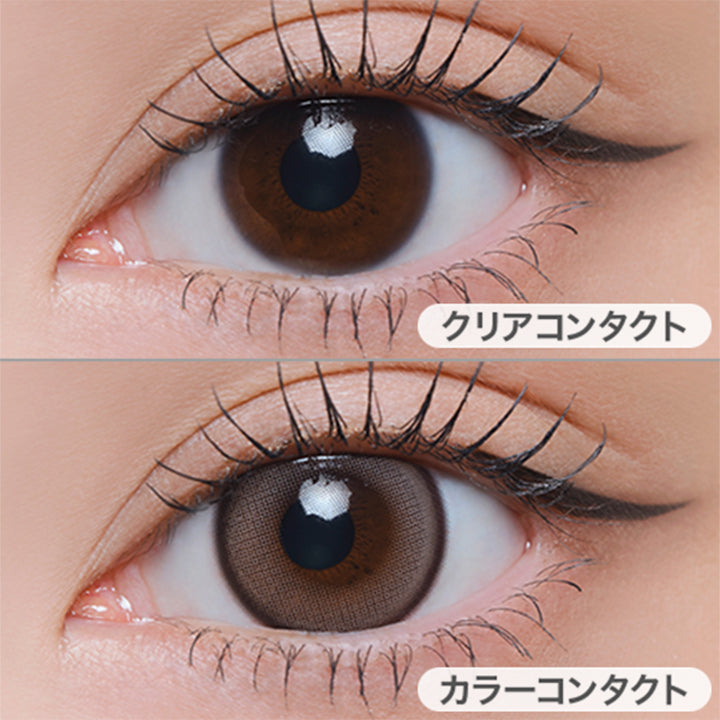 クラウドグレーの装用画像 | クラセスト Qrsessed 1day カラコン カラーコンタクト
