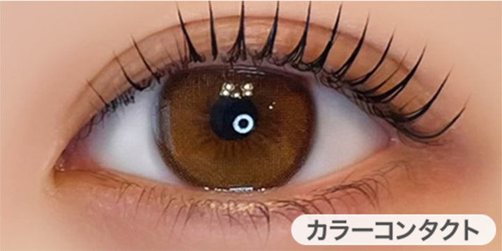エクリンブラウン(Eccrine Brown)の装用画像 | フェレーヌ ferenne 1day カラコン カラーコンタクト
