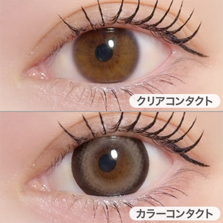 ドッキングレージュ フト(Dokkin Greige Futo)の装用画像 | フェアリーラボワンデー FAIRY LABO 1Day カラコン カラーコンタクト
