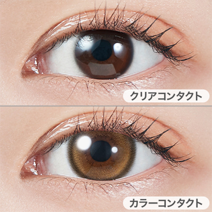 トゥインクルブラウン(Twinkle Brown)の装用写真|モラクワンデー MOLAK 1day カラコン カラーコンタクト