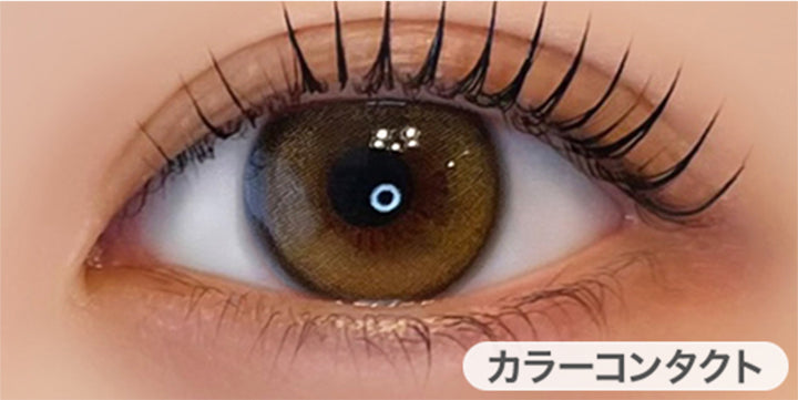 キャラメルライト(Caramel Light)の装用画像 | フェレーヌ ferenne 1day カラコン カラーコンタクト
