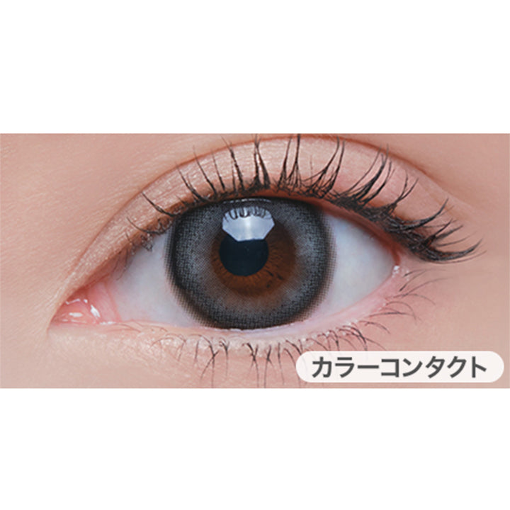 ヘイローリンググレー(Halo Ring Gray)の装用画像 | グロヴィー grovi 1day カラコン カラーコンタクト
