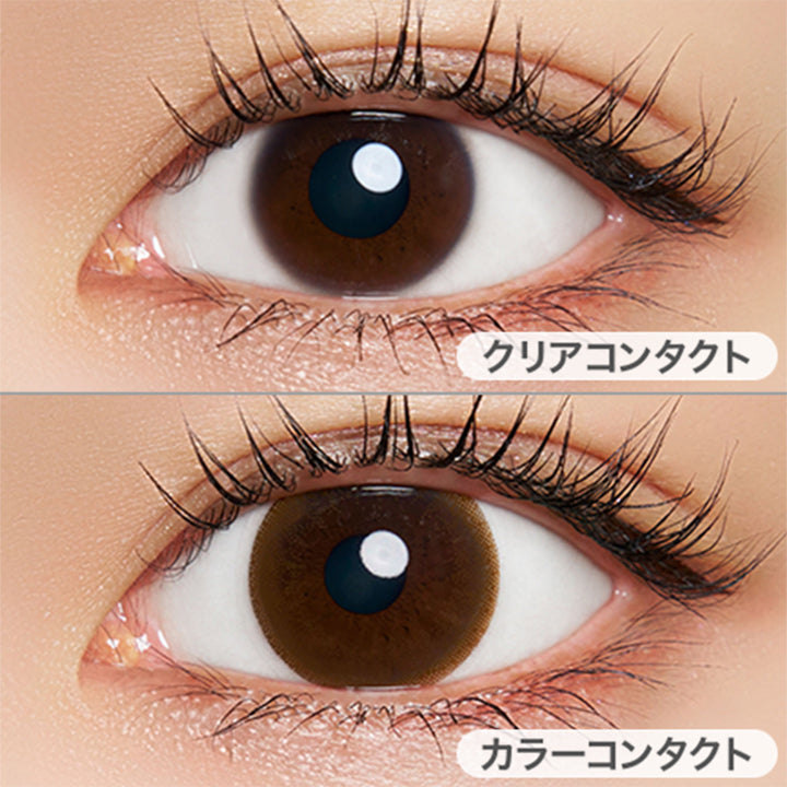 ライトブラウン(Light Brown)の装用画像 | ネオサイトワンデーリングUv Neosight Oneday Ring Uv カラコン カラーコンタクト
