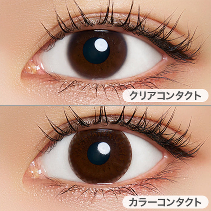 ブラウン(Brown)の装用画像 | ネオサイトワンデーリングUv Neosight Oneday Ring Uv カラコン カラーコンタクト
