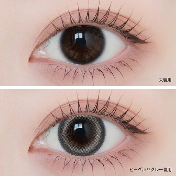 ビッグルリグレー(Big Luri Gray)の装用画像 | アンジェリーク Angelique monthly カラコン カラーコンタクト
