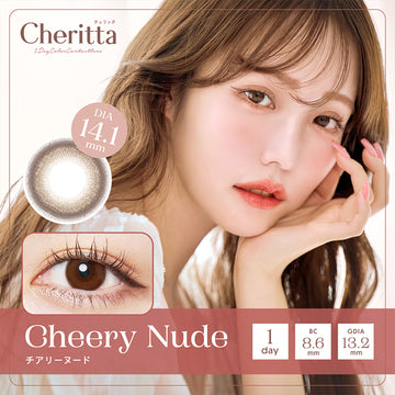 Cheritta(チェリッタ),Cheery Nude(チアリーヌード),DIA14.1mm,1day(ワンデー),BC8.6mm,GDIA13.2mm|チェリッタ Cheritta カラコン カラーコンタクト