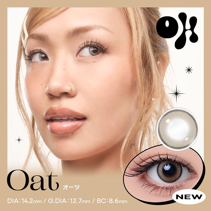 Oh,Oat,New,オーツ,Dia14.2mm,G.Dia12.7mm,Bc8.6m | オー Oh 1day カラコン カラーコンタクト