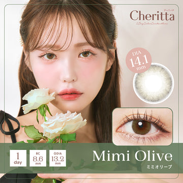 Cheritta(チェリッタ),Mimi Olive(ミミオリーブ),DIA14.1mm,1day(ワンデー),BC8.6mm,GDIA13.2mm|チェリッタ Cheritta カラコン カラーコンタクト