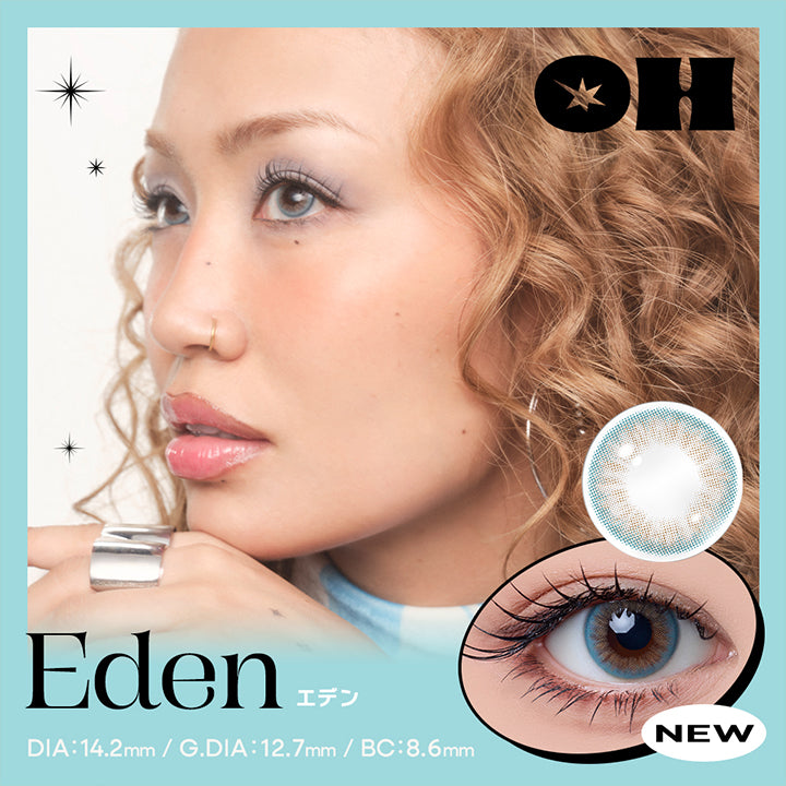 Oh,Eden,New,エデン,Dia14.2mm,G.Dia12.7mm,Bc8.6mm | オー Oh 1day カラコン カラーコンタクト