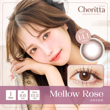 Cheritta(チェリッタ),Mellow Rose(メロウロゼ),DIA14.1mm,1day(ワンデー),BC8.6mm,GDIA13.2mm|チェリッタ Cheritta カラコン カラーコンタクト