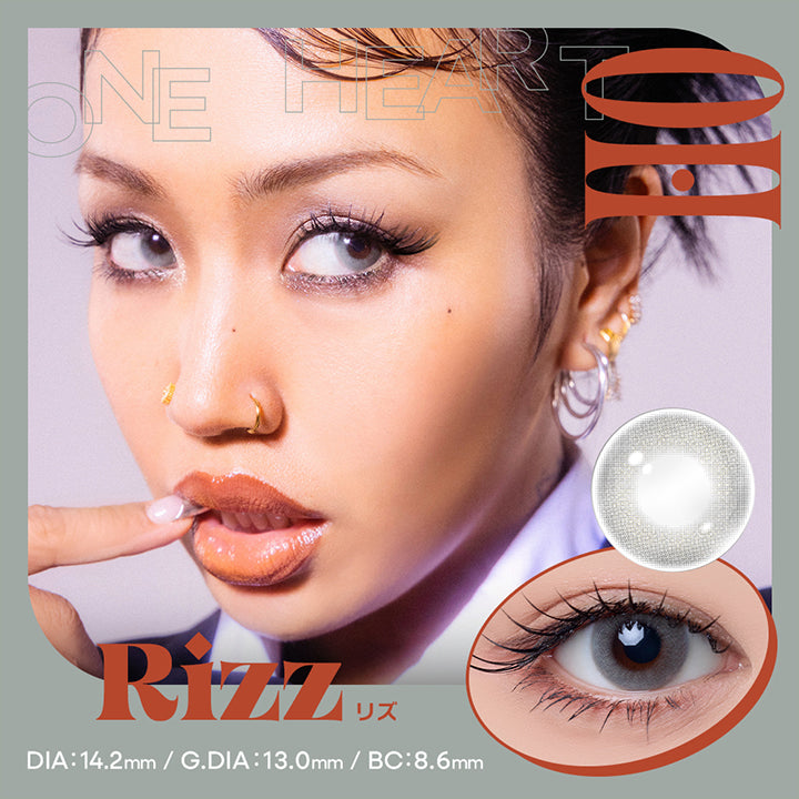 Rizz(リズ), オー(Oh) One Heart, DIA 14.2mm│G.DIA 13.0mm│BC8.6mm | オー Oh 1day カラコン カラーコンタクト