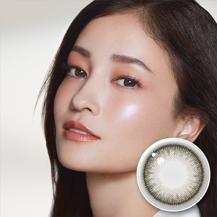 アンヴィワンマンス(envie 1month),foundation series,ヴェールグレージュ(Veil Grege),1箱2枚入り,DIA14.2mm,着色直径13.5mm,BC8.6mm | アンヴィワンマンス envie 1month カラコン カラーコンタクト
