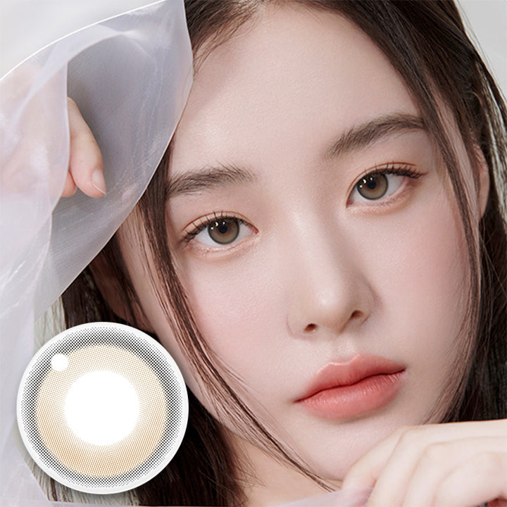 WATER BROWN,ウォーターブラウン,やわらかいピュアな光,DIA 14.2mm 着色直径 12.8mm BC8.6mm,さわやかな日差しを込めたような、清楚な雰囲気を醸し出すブラウンカラー。,レンズ下部の華やかなカラーがほのかに澄んだ目つきを演出。 | ユリアアイドル ユリアル(URIA-iDOL YURIAL) 1day カラコン カラーコンタクト
