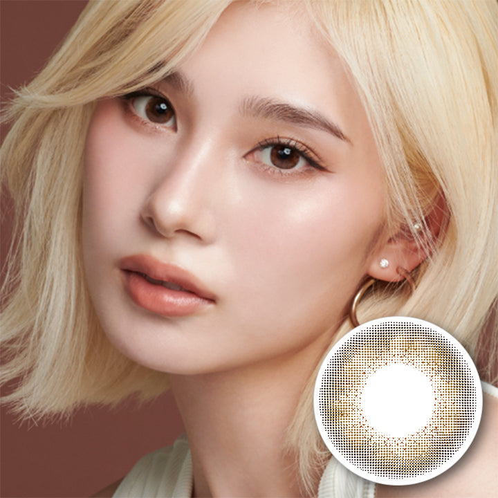 LILMOON(リルムーン),RUSTY BROWN(ラスティブラウン),とろけるメープルブラウン,度あり,1MONTH,DIA14.5mm,着色直径13.5mm,含水率38%|リルムーンワンマンス LILMOON 1MONTH カラコン カラーコンタクト