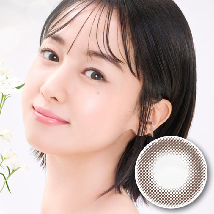 Kaica,DIA14.2mm,BC8.7mm,UVcut,Moist,着色直径13.2mm,つきいと,優花ブラウン,Yuka Brown | カイカ kaiak 1day カラコン カラーコンタクト
