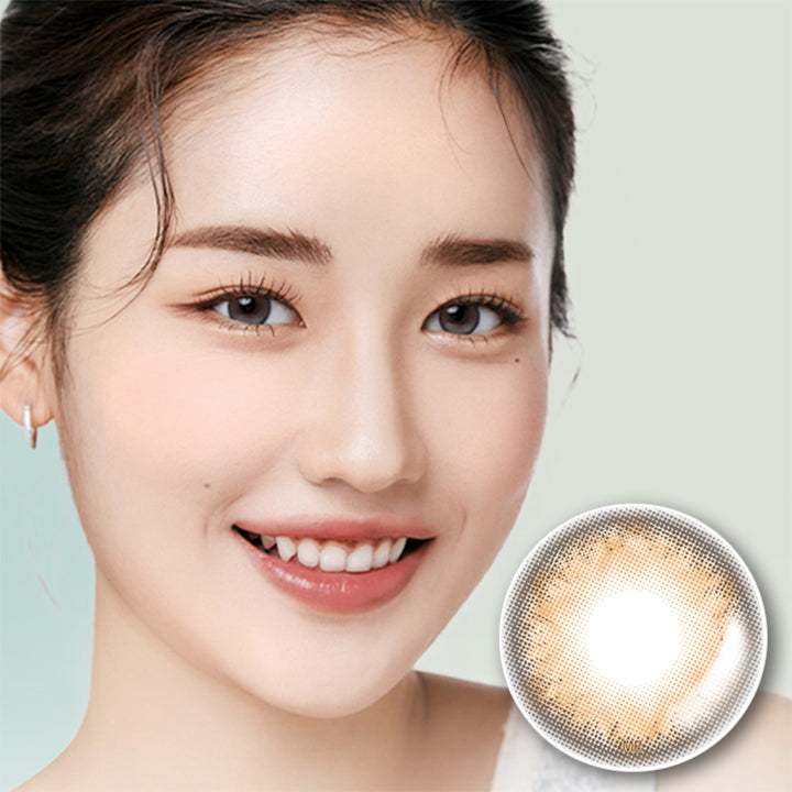 Frappe Brown(フラッペーブラウン)のモデル画像,オマイオバイレンズミー(OMYO BY LENSME),カラコン,カラーコンタクト