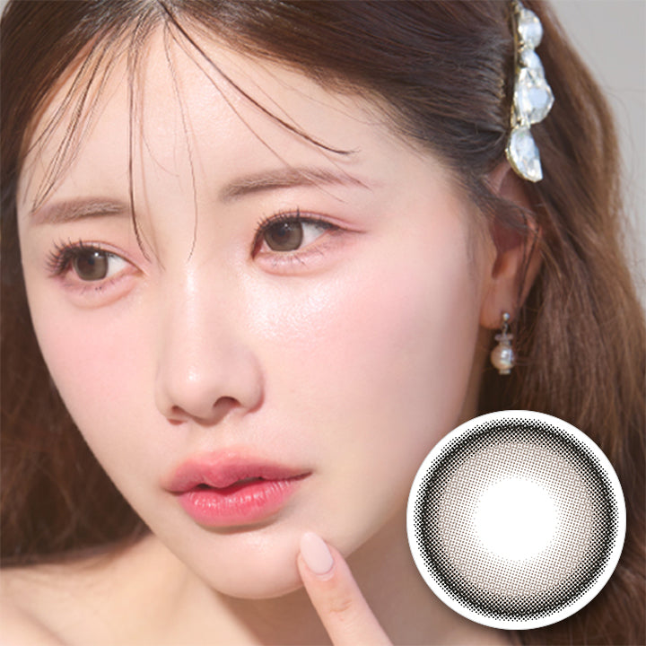ヴェルヴェティア(Velvetear) ミストグレージュ(Mist Greige)  DIA14.5mm 着色直径13.8mm BC8.6mm | ヴェルヴェティア Velvetear 1day カラコン カラーコンタクト
