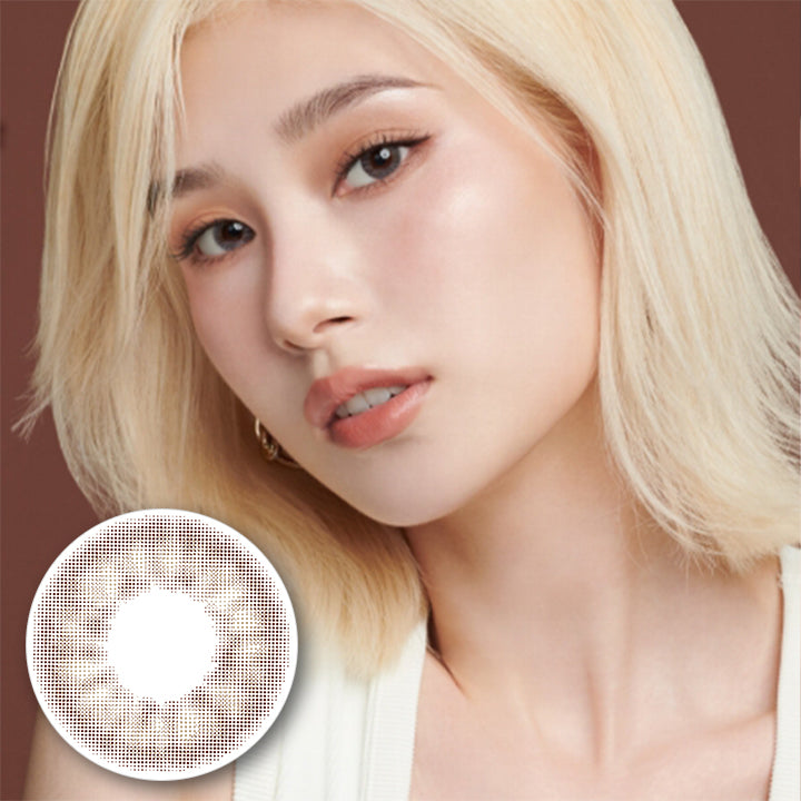LILMOON(リルムーン),SMOKEY BEIGE(スモーキーベージュ),こなれアッシュベージュ,1DAY,DIA14.2mm,着色直径13.2mm,含水率55%|リルムーンワンデー LILMOON 1DAY カラコン カラーコンタクト