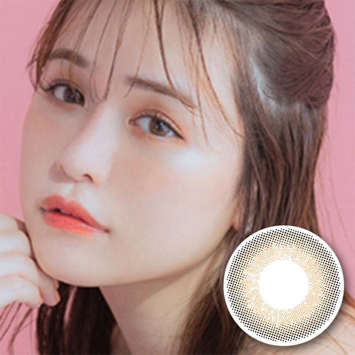 チューズミー(chu's me),シフォンブラウン,CHIFFON BROWN,ふわモテ,1DAY,DIA14.2mm,着色直径13.5mm|チューズミー chu's me 1day カラコン カラーコンタクト
