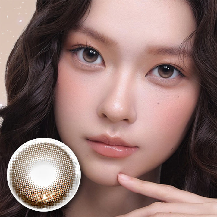 コファンシー(Cofancy) モルテンパフ(Molten Puff) 1day DIA14.5mm 着色直径13.8mm BC8.6mm 含水率55.0% どんなシーンにも馴染むモカブラウン。とろっと優しいツヤ感。 重ね水光Design ※レンズの装用感・固定にかかる時間には個人差がございます。 | コファンシー Cofancy 1day カラコン カラーコンタクト
