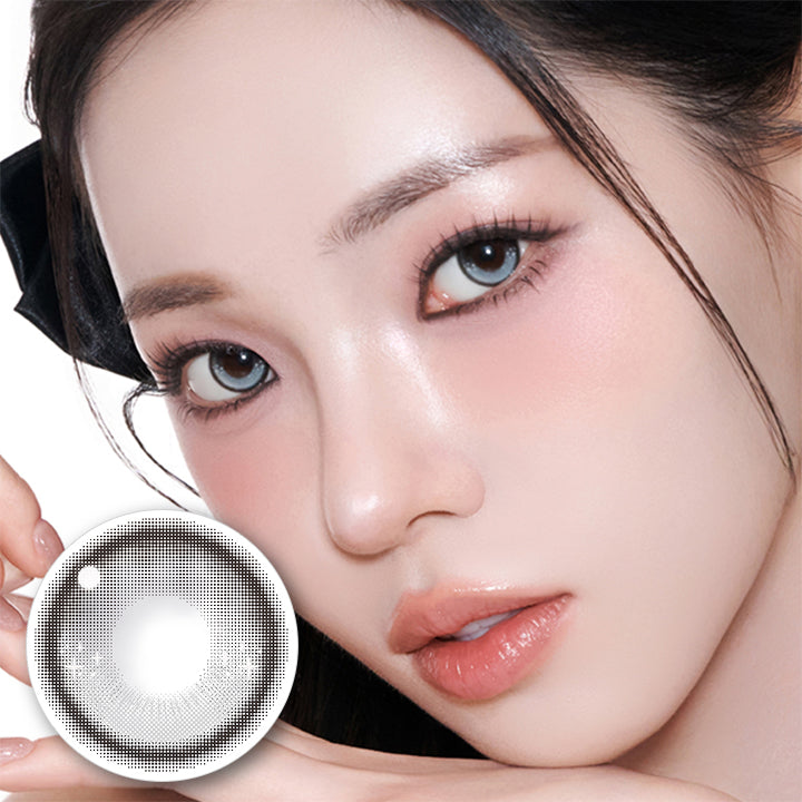 リルミィ(Lilme),New キラリィムーン(Kiraly Moon),Lens Lock 回らない水光,作画級キラ盛,GDIA13.5mm,キラリィムーンのレンズ画像、装用画像 | リルミィ Lilme 1day カラコン カラーコンタクト
