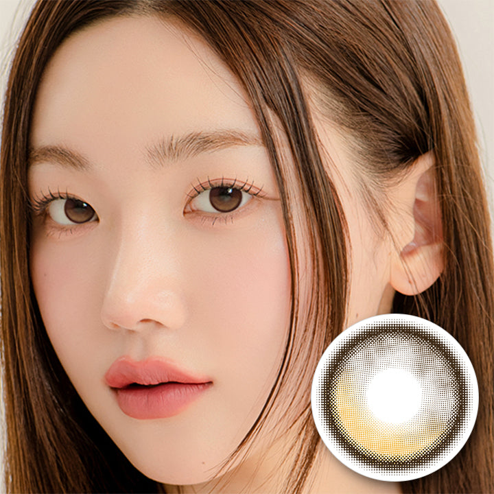 オマイオバイレンズミー(Omyo By Lensme) シークレットブラウン(Secret Brown) 1month 1箱2枚入り DIA14mm 着色直径13mm BC8.6mm | オマイオバイレンズミー Omyo By Lensme montyly カラコン カラーコンタクト
