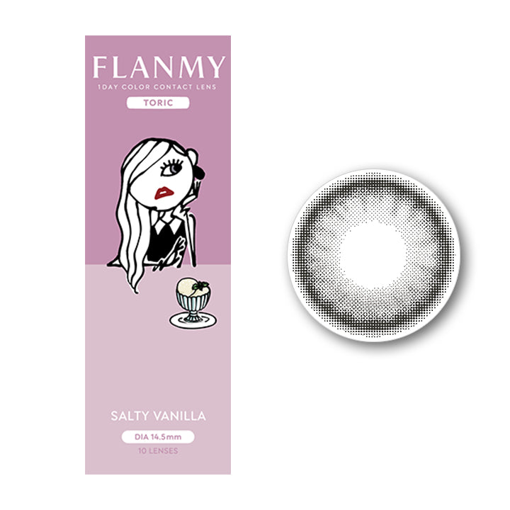 フランミー トーリック(FLANMY TORIC) 【乱視用:乱視度数:-1.25D】ソルティーバニラ