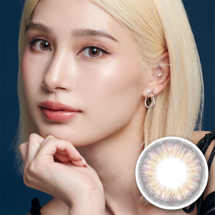 LILMOON(リルムーン),FLAMINGO(フラミンゴ),ふんわりピンクグレージュ,度あり,1MONTH,DIA14.5mm,着色直径13.8mm,含水率38%|リルムーンワンマンス LILMOON 1MONTH カラコン カラーコンタクト