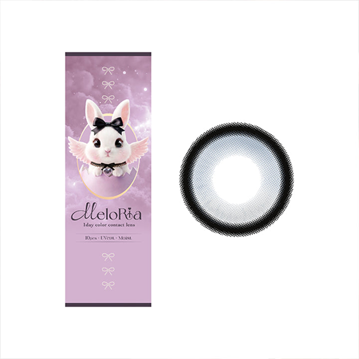 メロリア(Meloria) スノーエンジェル(Snow Angel) シリコーンハイドロゲル × 回らない水光 1day 1箱10枚入り DIA14.5mm 着色直径14.1mm BC8.7mm | メロリア meloria 1day カラコン カラーコンタクト
