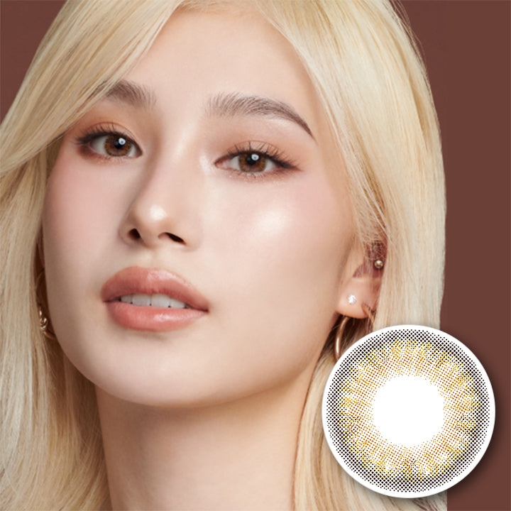 LILMOON(リルムーン),MARIGOLD(マリーゴールド),うるじゅわオリーブイエロー,度あり,1MONTH,DIA14.5mm,着色直径13.8mm,含水率38%|リルムーンワンマンス LILMOON 1MONTH カラコン カラーコンタクト