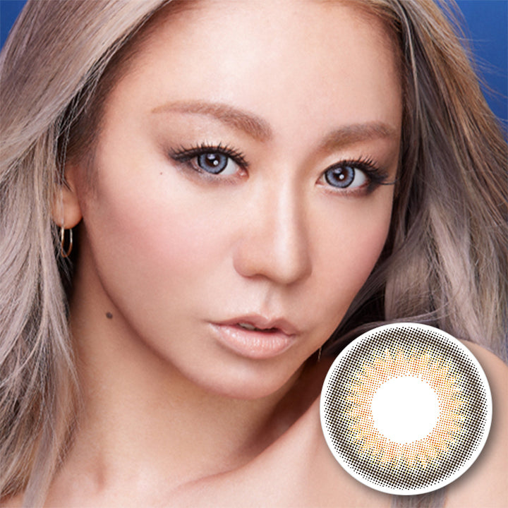 ラヴェール,ブランドロゴ,Moonlit beige(ムーンリットベージュ),倖田來未デザインプロデユース,1day(ワンデイ),DIA14.2mm,着色直径13.6mm|ラヴェール(loveil)コンタクトレンズ