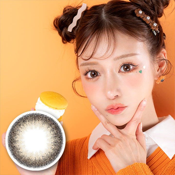 フルーリーマンスリー(Flurry Monthly),Flurry Sweets♡,トゥンカロン,Ddungcaron,この目、フルーリー♡驚きの3枚入りです！,UV CUT,DIA15,0mm,着色直径14.3mm,Monthly 3枚入り,トゥンカロンのレンズ画像,トゥンカロンの装用画像|フルーリーマンスリー Flurry Monthly カラコン カラーコンタクト