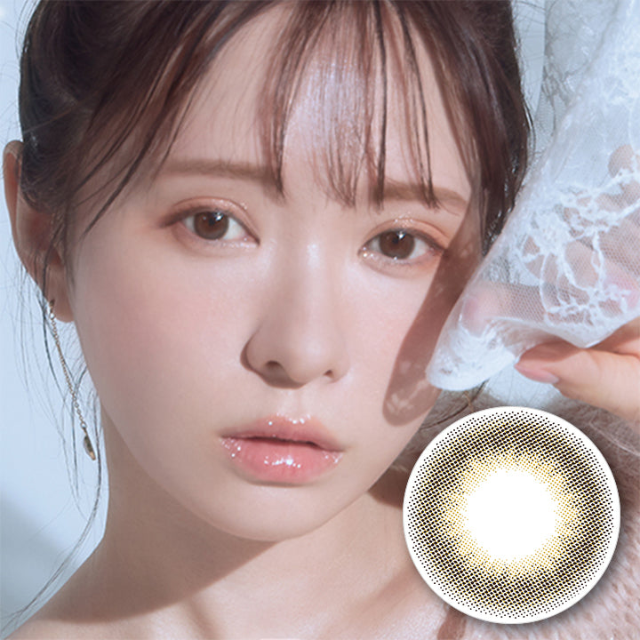 ミムコワンマンス(Mimuco 1Month) Produced by Miki Kawanisi, ブラウンフォンデュ(Brown Fondue) 王道ブラウン × ぽわん盛れ, 1month 1箱2枚入り DIA14.2mm 着色直径13.6mm BC8.6mm 含水率38.0% UVカット | ミムコワンマンス mimuco 1Month monthly カラコン カラーコンタクト
