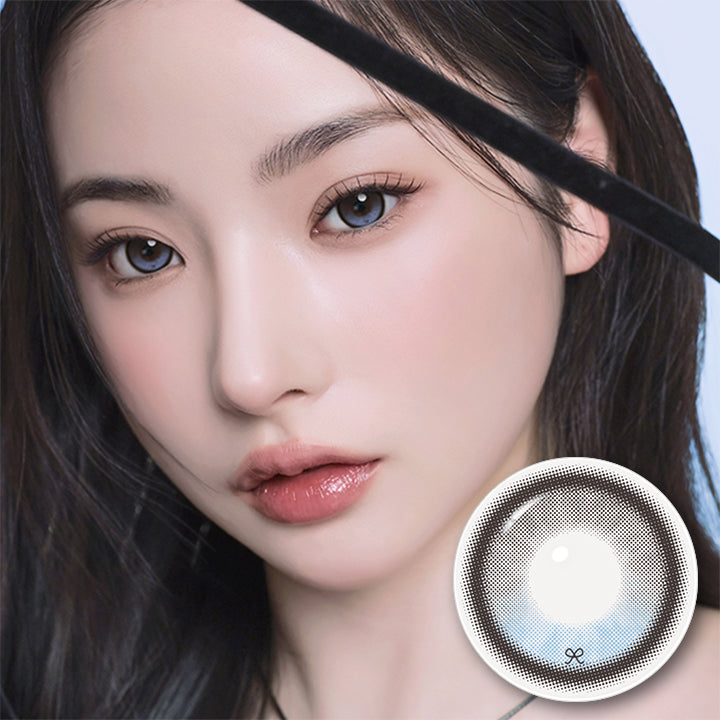 蜜のレンズ アイシャ・リボン(Mitunolens I-Sha Reborn) スカイベール(Sky Veil) 1day DIA14.5mm 着色直径13.4mm BC8.6mm 含水率55.0% | 蜜のレンズ アイシャ・リボン mitunolens i-sha reborn 1day カラコン カラーコンタクト
