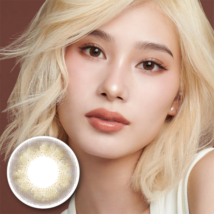 LILMOON(リルムーン),RUSTY BEIGE(ラスティベージュ),とけこみベージュブラウン,度あり,1MONTH,DIA14.5mm,着色直径13.5mm,含水率38%|リルムーンワンマンス LILMOON 1MONTH カラコン カラーコンタクト