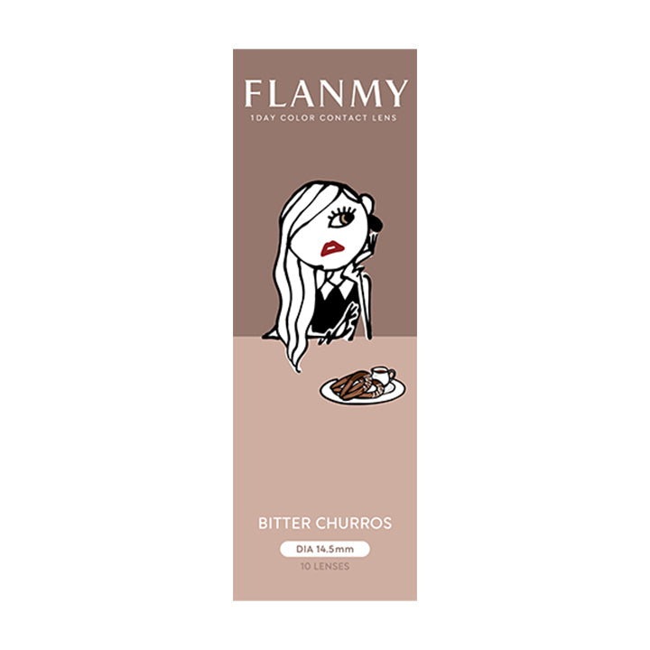 ビターチュロス(Bitter Churros)のパッケージ画像 | フランミー flanmy 1day カラコン カラーコンタクト
