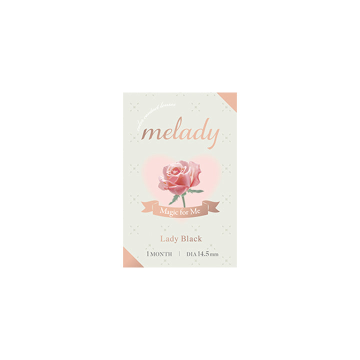 レディブラック(Lady Black)のパッケージ画像 | ミレディワンマンス melady 1month カラコン カラーコンタクト
