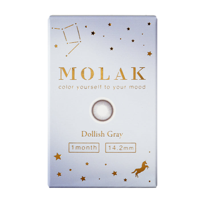 ドーリッシュグレー(Dollish Gray)のパッケージ写真|モラクワンマンス MOLAK 1month カラコン カラーコンタクト