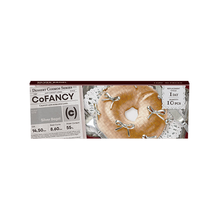 シルバーベーグル(Silver Bagel)のパッケージ画像 | コファンシー Cofancy 1day カラコン カラーコンタクト
